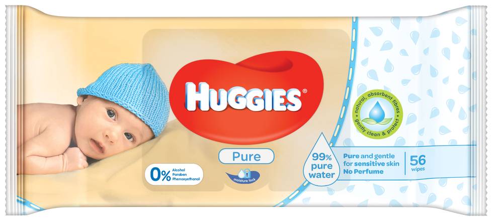 Huggies Lingettes - Huggies pure lingettes pour bébés (56 pièces