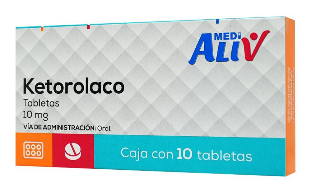 Medialiv · Ketorolaco tabletas 10 mg (30 g)