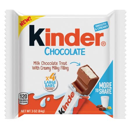 Kinder® Chocolate Bars With Creamy Milk Filling 4-Count