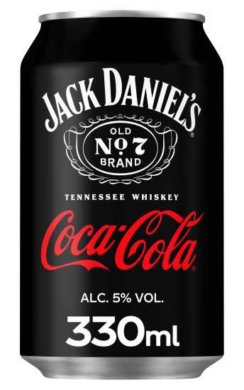 Jack Daniel's Old No. 7 Tennessee Whiskey Mixed With Coca-Cola (330ml)