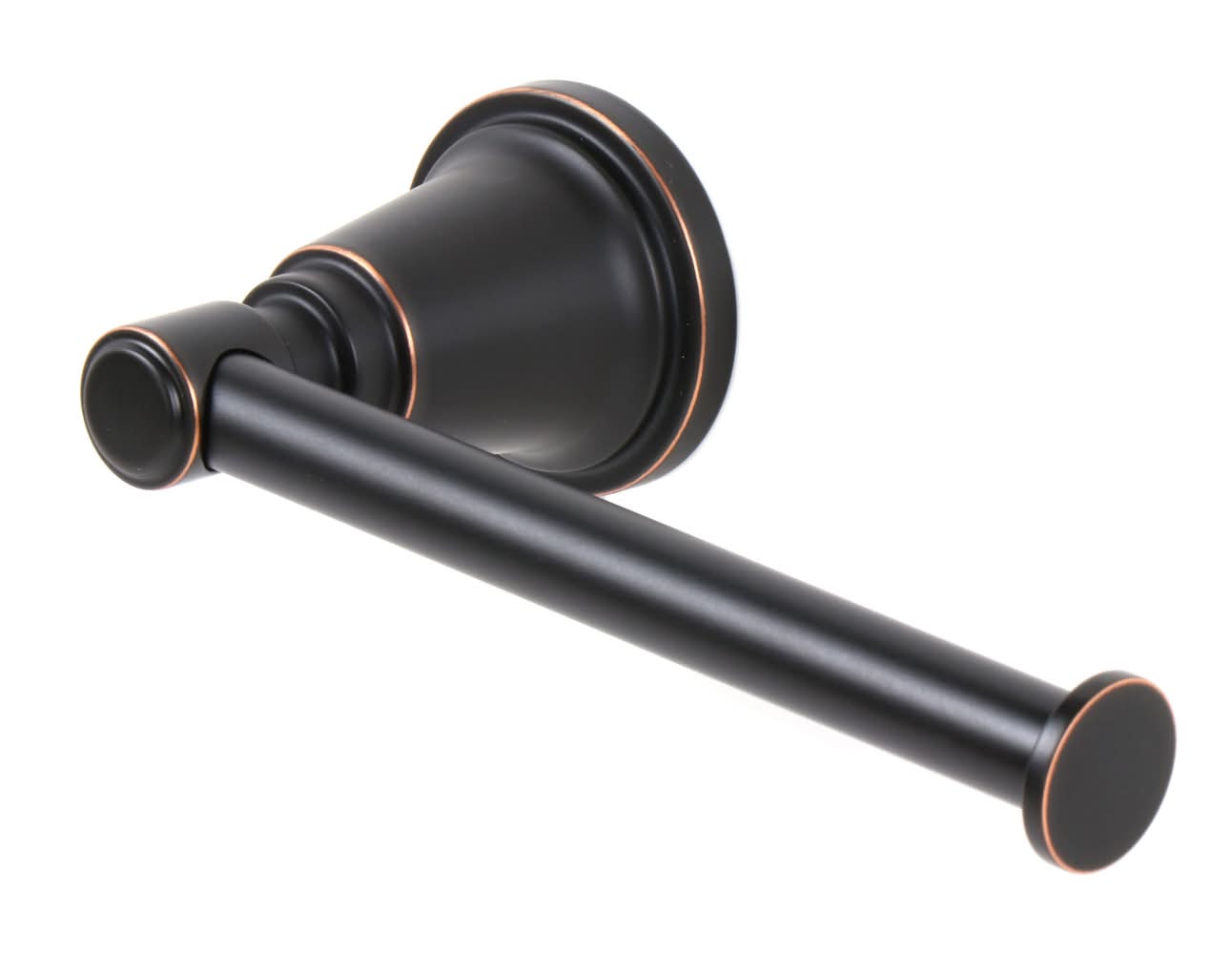 allen + roth Townley Oil Rubbed Bronze Wall mount Single post Toilet Paper Holder 1 -Rolls