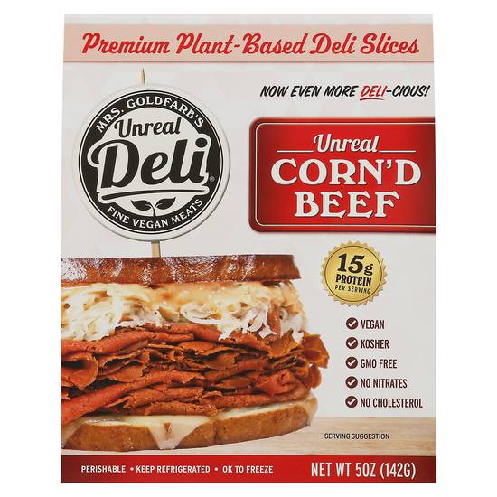 Unreal Deli Corn'd Beef Plant-Based Deli Slices (5 oz)