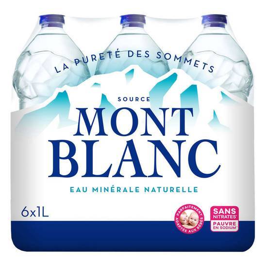 Mont Blanc Eau minérale naturelle - Plate 1 L