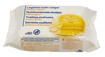 Toallitas multiusos aroma limón Carrefour 80 ud.