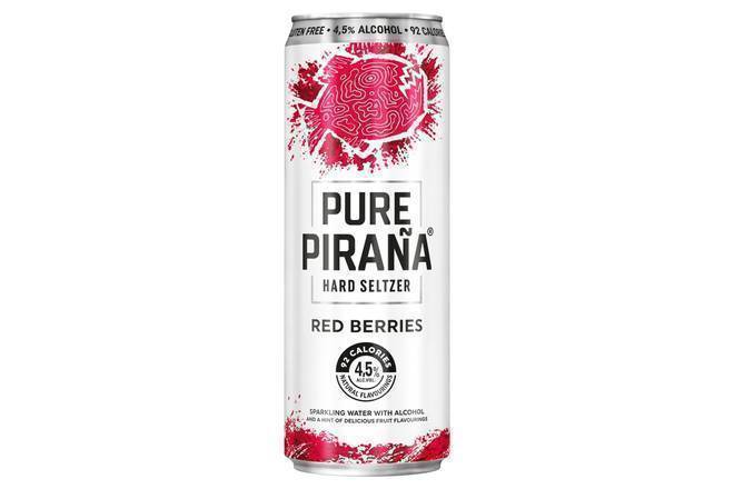 Pure Pirana Red Berry Seltzer 330ml