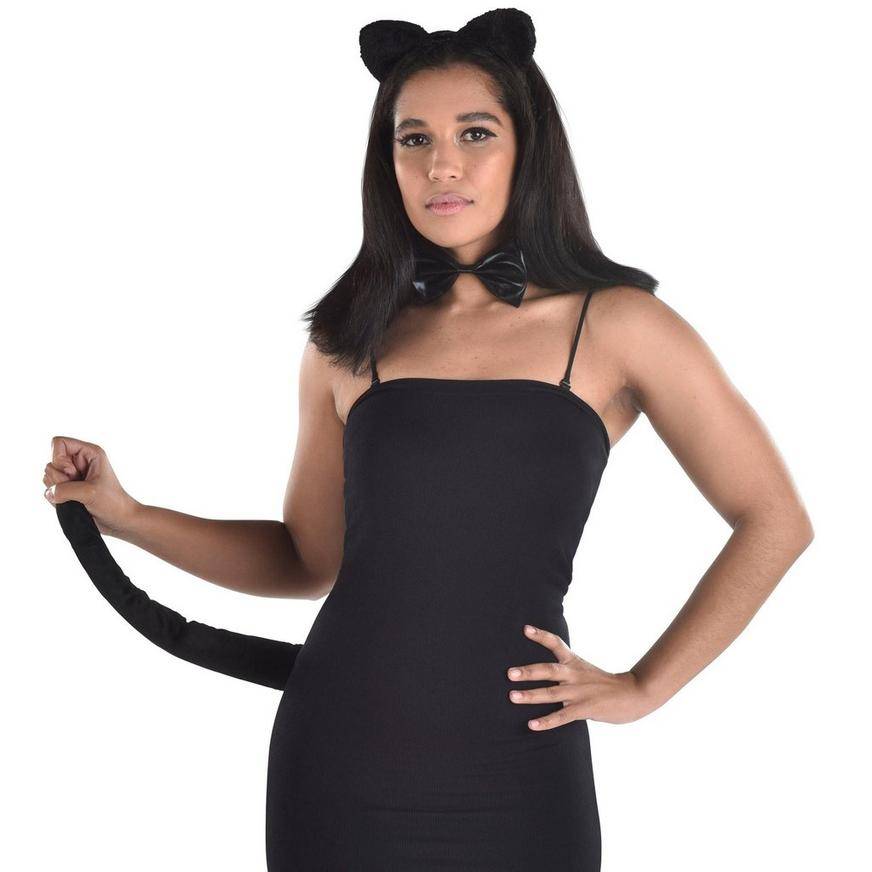 Party City Adult Cat Accessory Kit, Female, Black