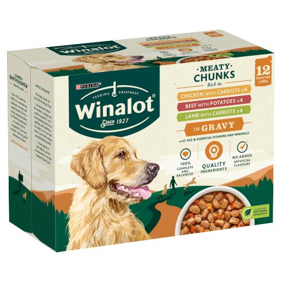 Winalot Adult Dog Food Pouch Mixed in Gravy 12x100g