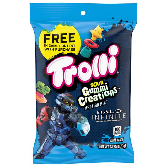 Trolli Martian Mix Sour Gummi Creations Candy (6.3 oz)