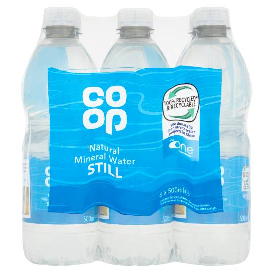 Co-Op Natural Mineral Water Still 6 X 500ml