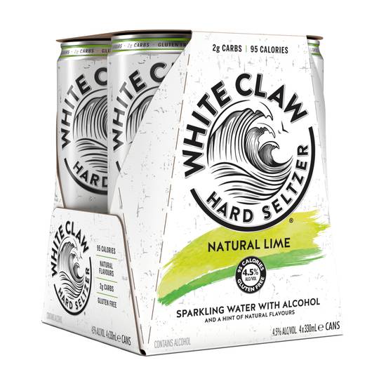 White Claw Natural Lime Hard Seltzer (4 pack, 330 mL)