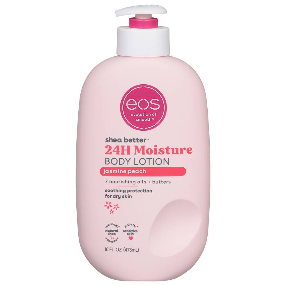 eos Shea Better 24h Moisture Jasmine Peach Body Lotion (16 fl oz)