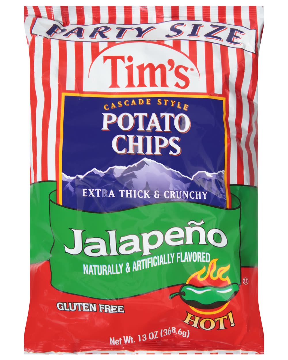 Tim's Cascade Style Potato Chips, Jalapeno (13 oz)