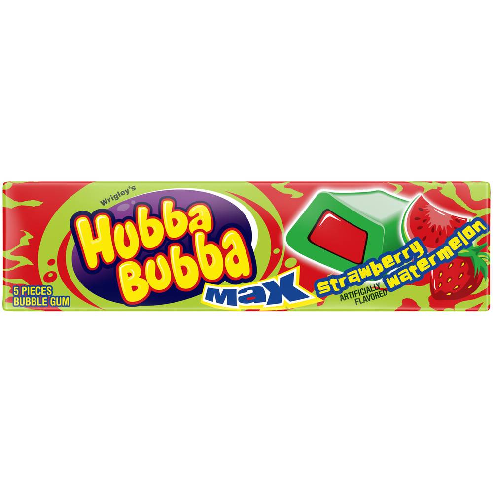 Hubba Bubba Max Bubble Gum, Strawberry-Watermelon (5 ct)