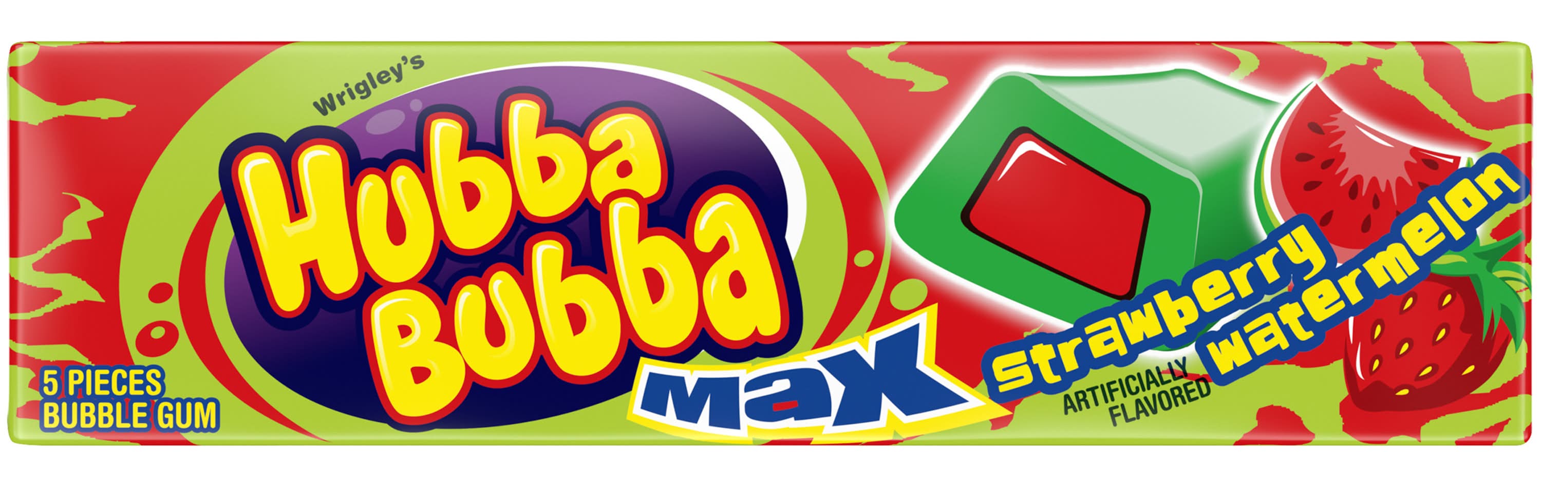 Hubba Bubba Bubble Gum Max, Strawberry-Watermelon (5 ct)