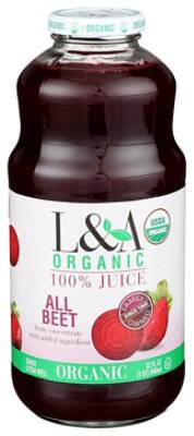 L&A Juice Organic All Beet Juice (32 fl oz)