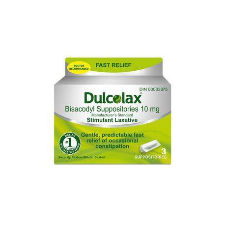Dulcolax Bisacodyl Suppositories 10 mg (3 units)
