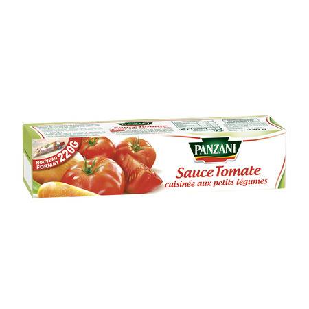 Sauce tomate cuisinée aux petits légumes PANZANI - le tube de 220g