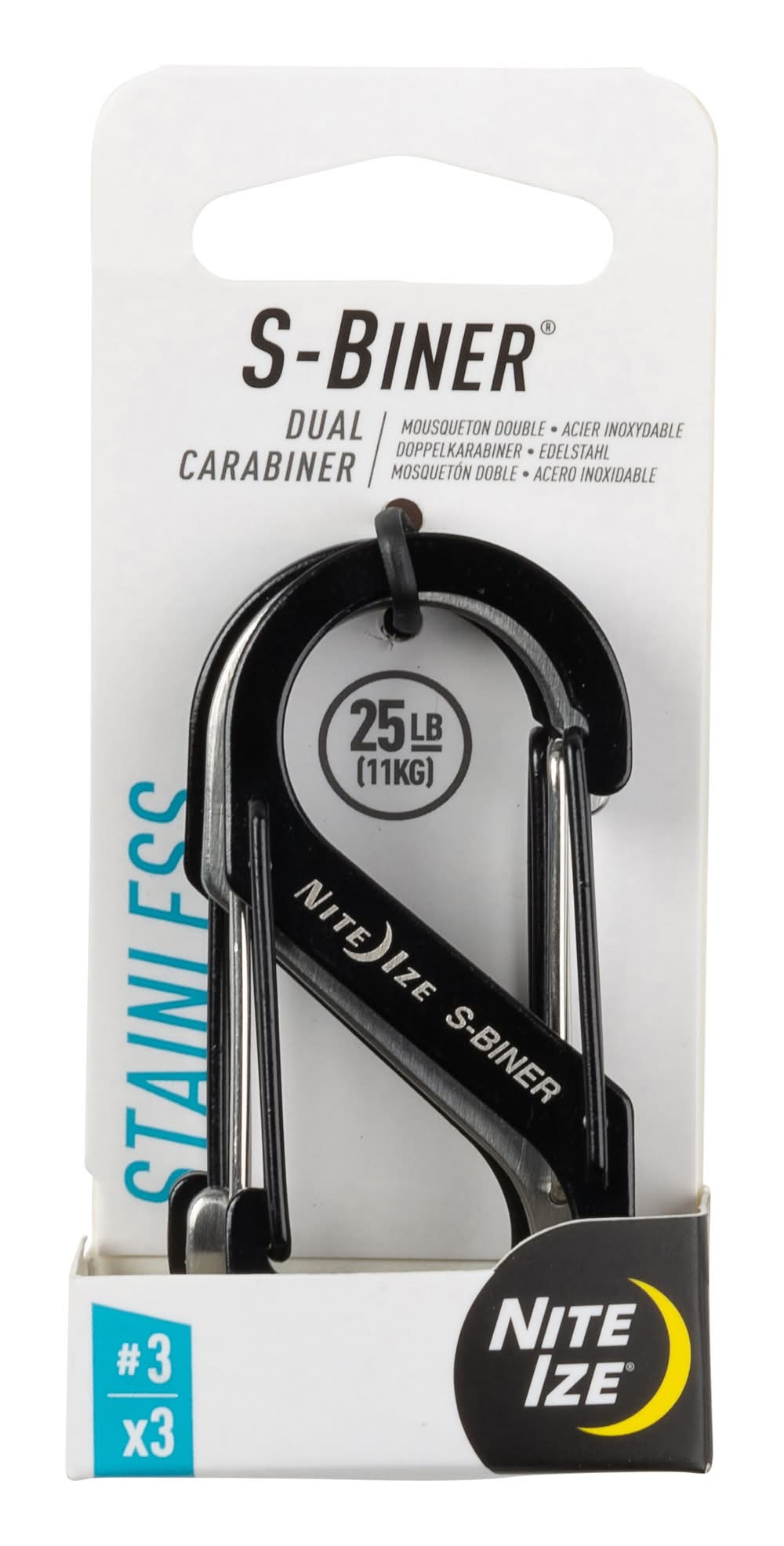 Nite Ize 3 -Pack 2.67-in Double Wire Carabiner