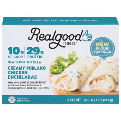 Real Good Foods Enchilada Chicken Creamy Poblano - 8 Oz