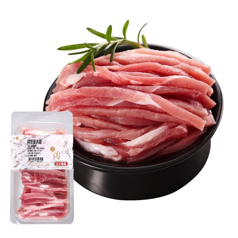 立大食品冷凍台灣豬後腿肉絲250g(貼體) <1Box盒 x 1 x 1BOX盒>