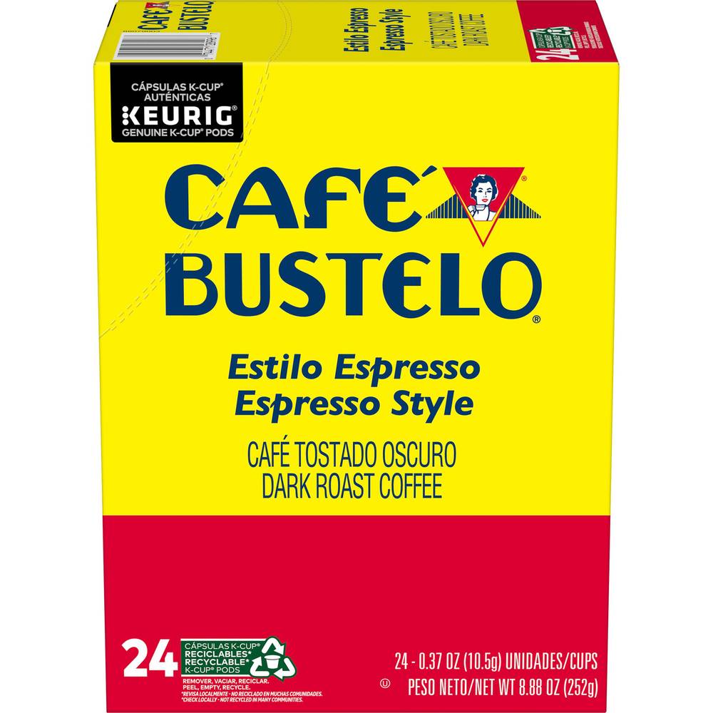 Café Bustelo Espresso Style Dark Roast Coffee (0.37 oz, 24 ct)