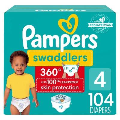 Pampers Swaddler 360 Disposable Baby Diapers, Size 4 (104 ct)