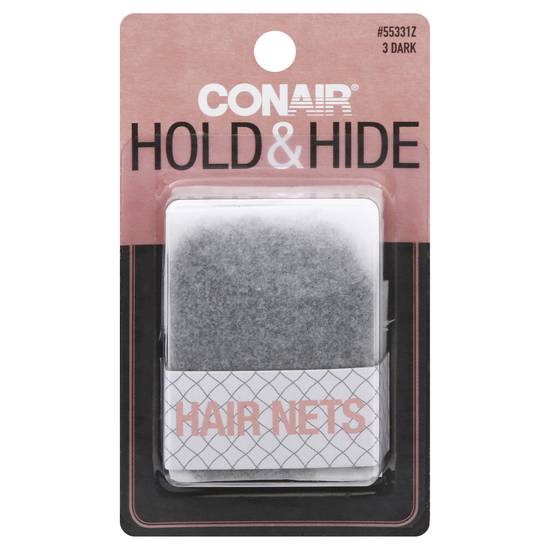 Conair Dark Hold & Hide Hair Nets (3 ct)