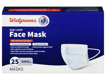 Walgreens 3-Layer Construction Ear Loop Face Mask