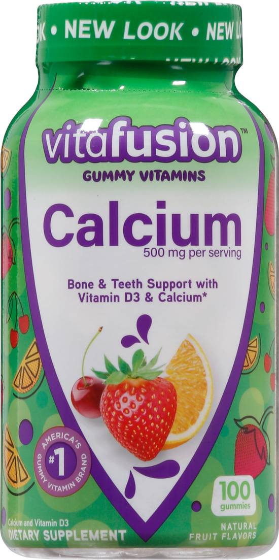 Vitafusion Calcium Fruit Flavors Vitamins Gummies (100 ct)