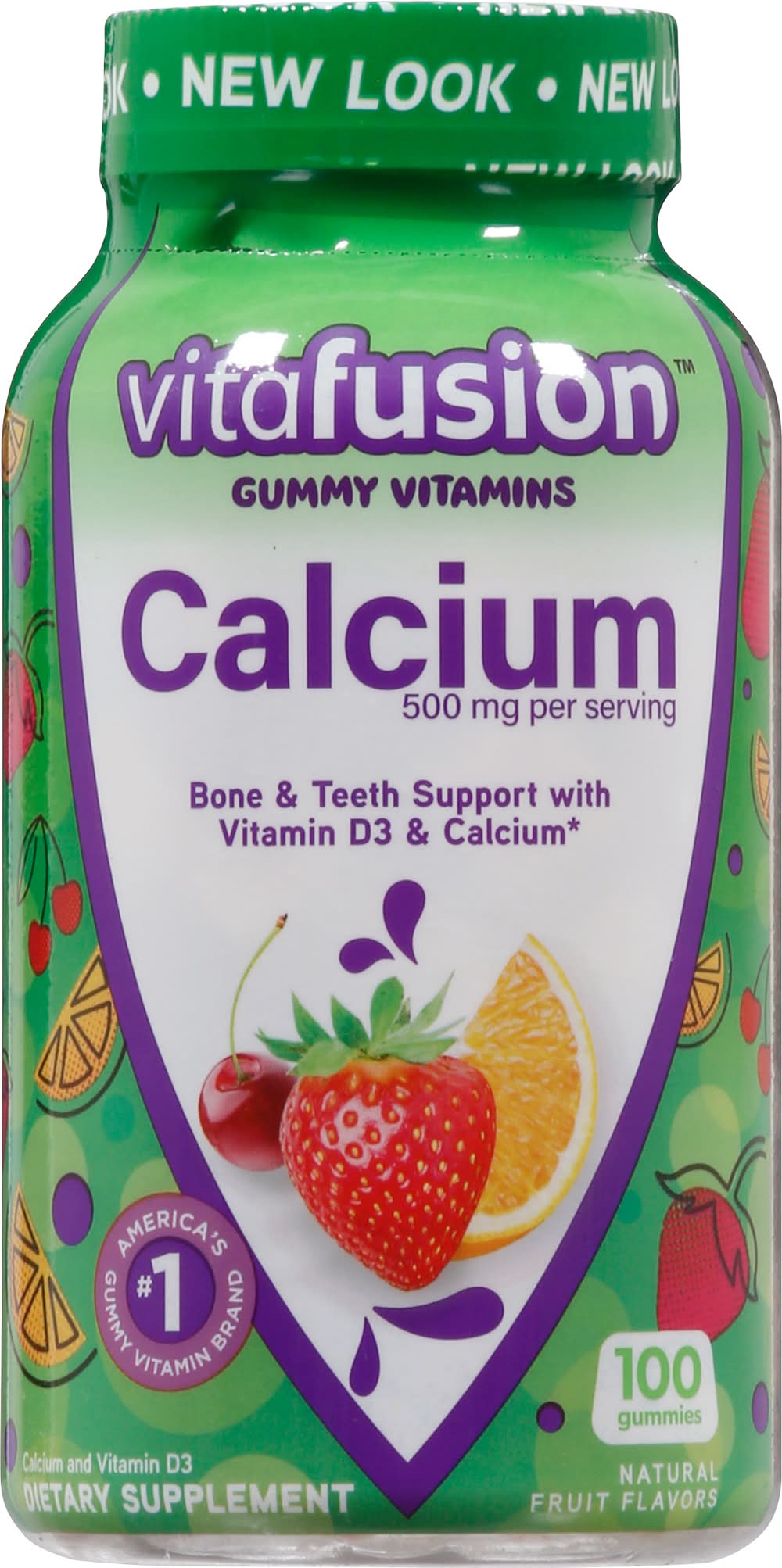 Vitafusion Calcium Fruit Flavors Vitamins Gummies (3.6 oz)