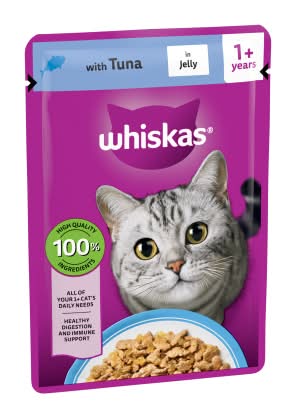 Whiskas Tuna, Adult 1+, Wet Cat Food in Jelly (85g)