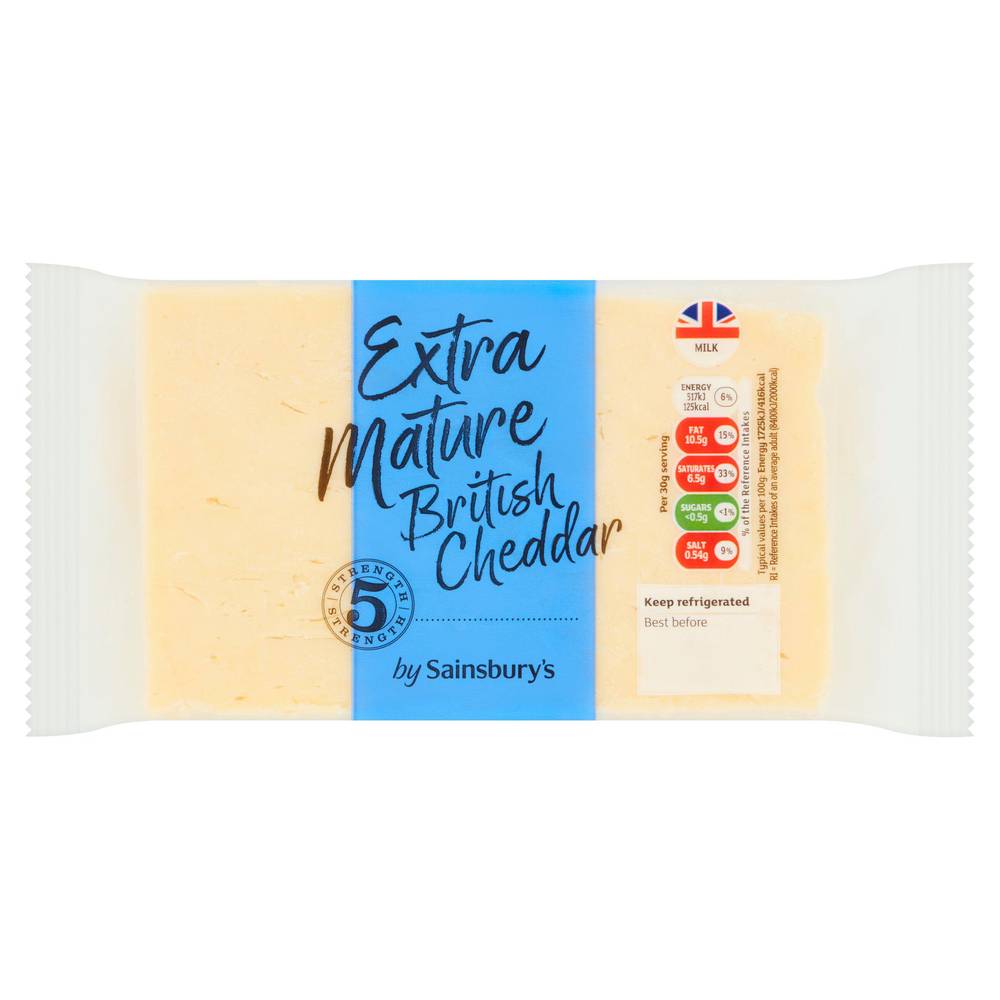Sainsbury's British Extra Mature Cheddar Cheese 400g