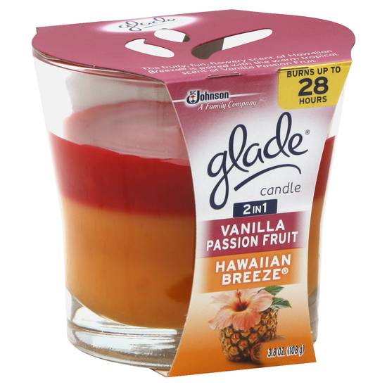 Glade Hawaiian Breeze 2 in 1 Vanilla Passion Fruit Candle