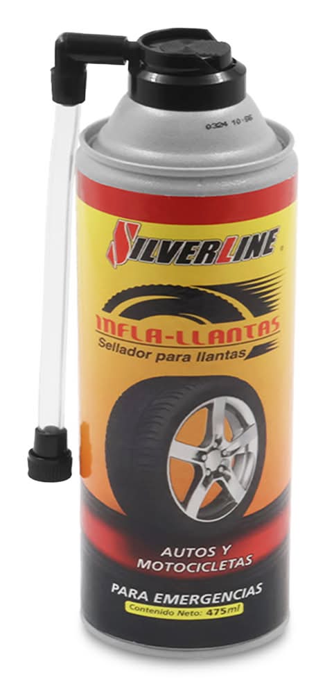 Silverline · Infla llantas de auto y motocicletas (475 ml)