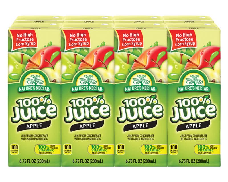Nature's Nectar 100% Apple Juice Boxes, 8 pack