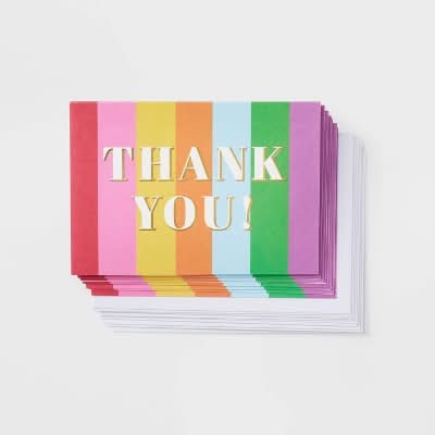 Spritz Thank You Cards Gift Packaging Sets, Assorted (10 ct)