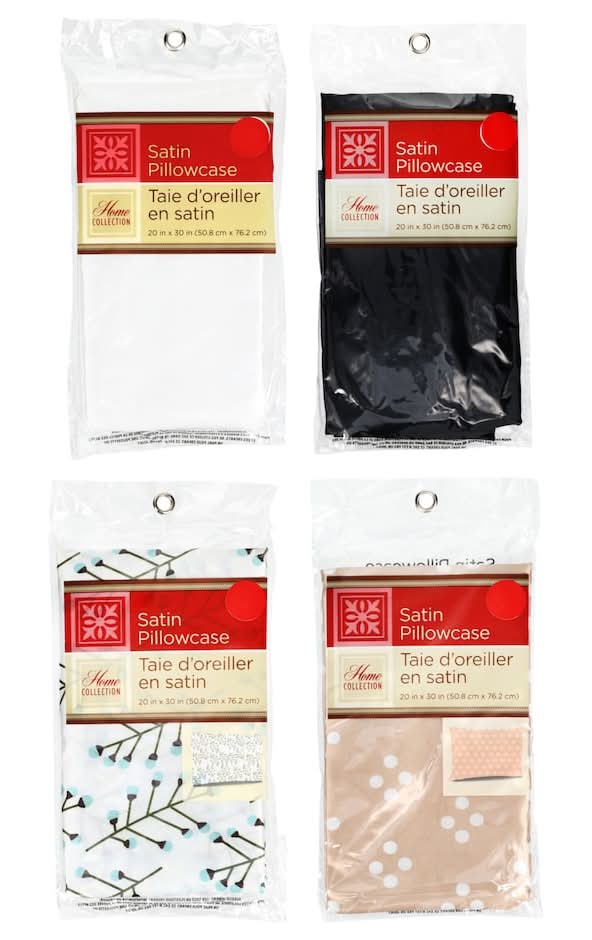 Home Collection Satin Pillowcase, 20x30 in, Assorted (4 x 2 ct)