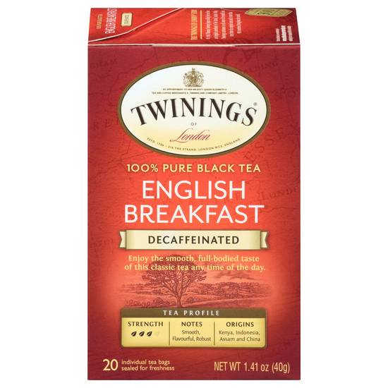Twinings Black Tea (20 ct, 1.41 oz) (decaffeinated english breakfast)