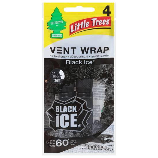 Little Trees Vent Wrap Black Ice Air Freshener (4 ct)