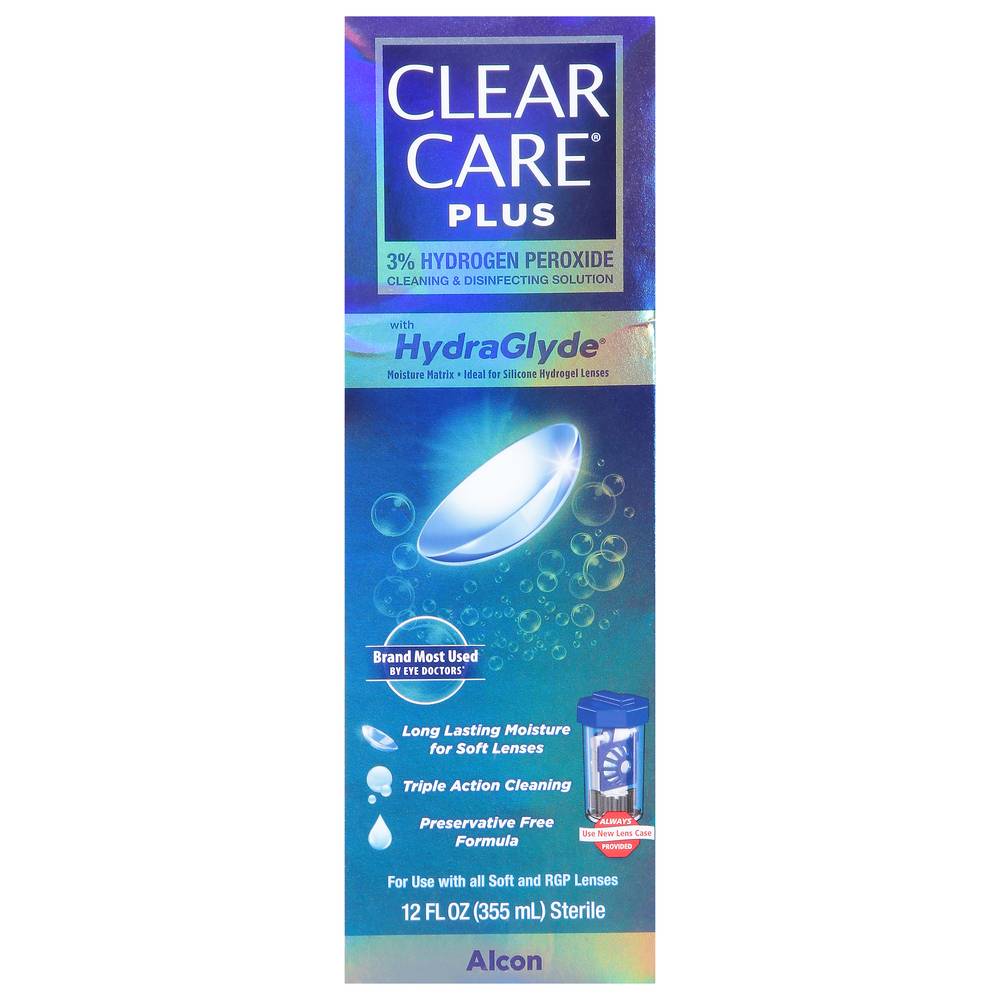 Clear Care Cleaning & Disinfecting Solution For Lens (12 fl oz)