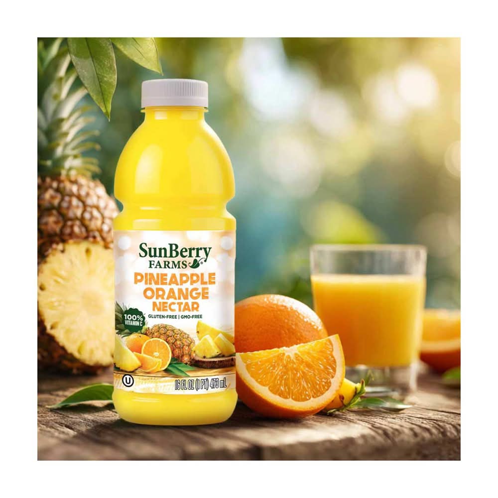 Sunberry Farms Pineapple Orange Nectar 16 Oz