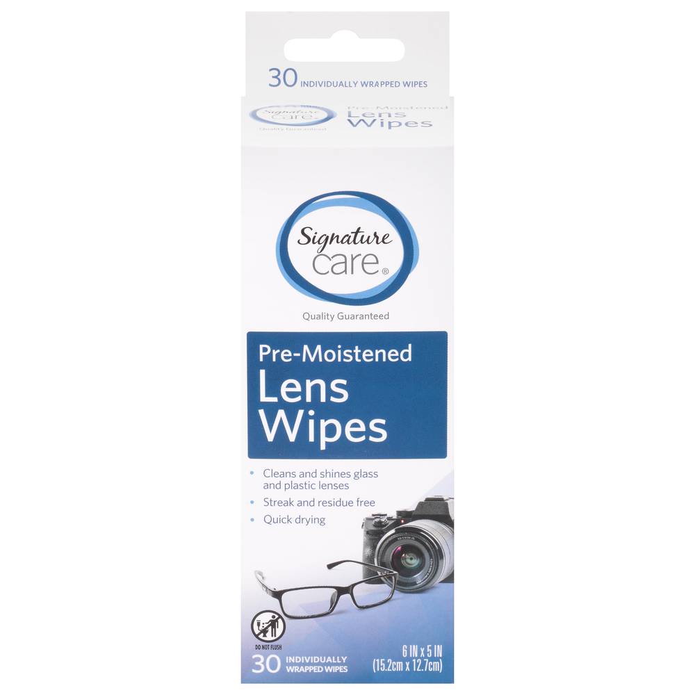 Signature Care Pre Moistened Lens Wipes (2.6 oz)