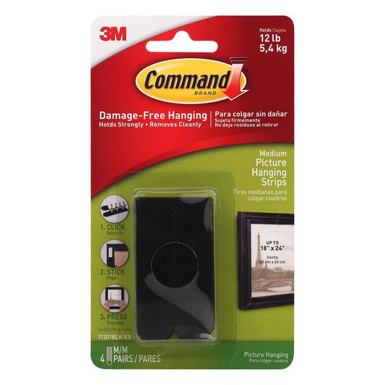 Command Damage-Free Medium Picture Hanging Strips (4 ct)
