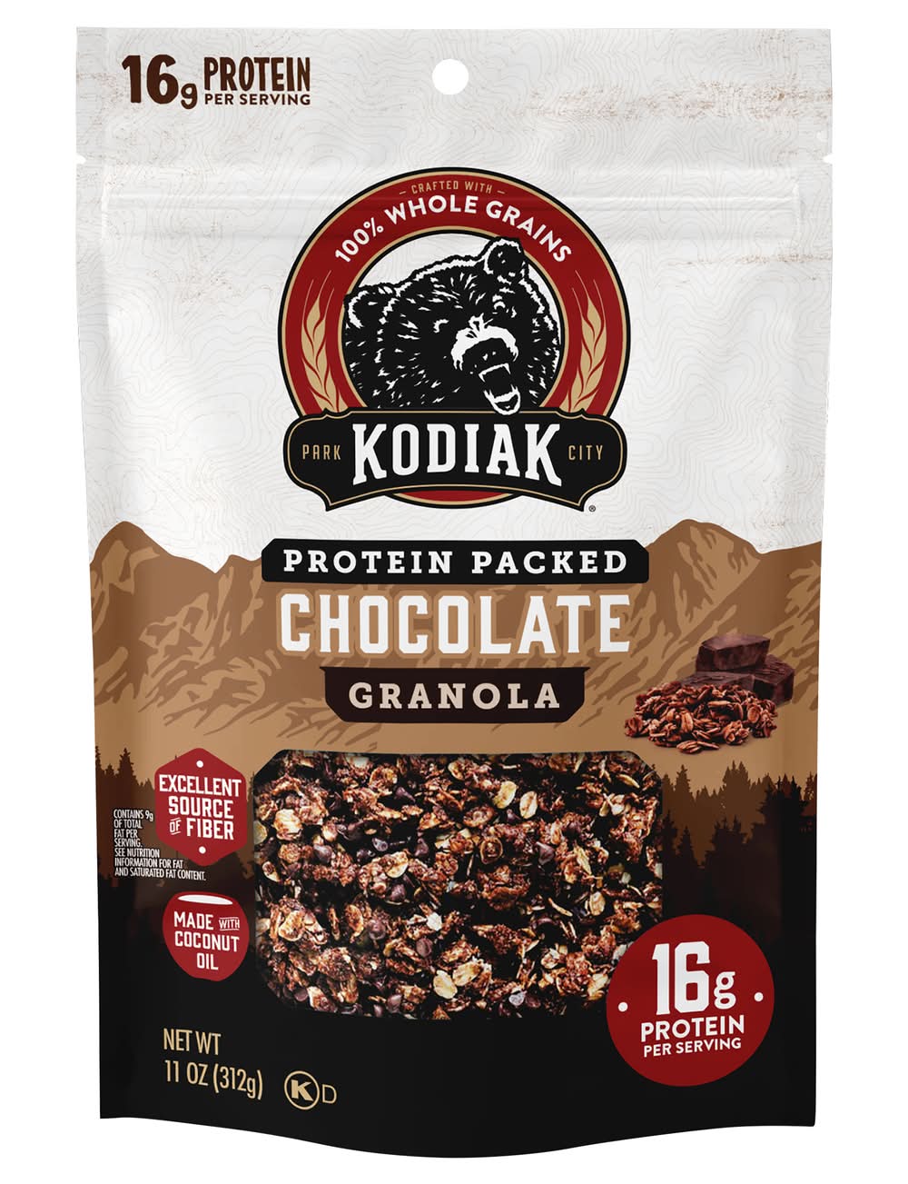 Kodiak Protein Packed Granola Pouch, Chocolate (11 oz)