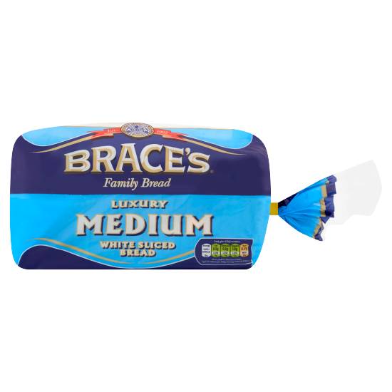 Brace's Family Bread Luxury Medium White Sliced Bread