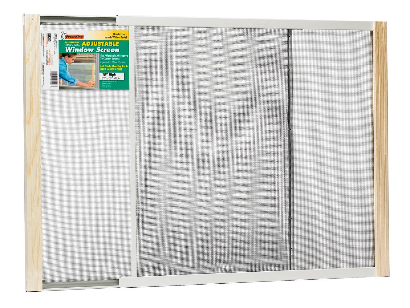 Frost King 37-in x 18-in White Wood Frame Window Screen | AWS1837