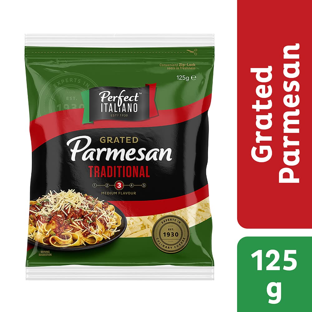 Perfect Italiano Traditional Grated Parmesan Cheese (125g)
