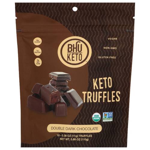 Bhu Foods Organic Double Dark Chocolate Cookie Dough Truffles