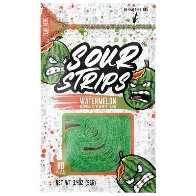 Sour Strips Sour Candy, Strawberry (2 x 3.9 oz)