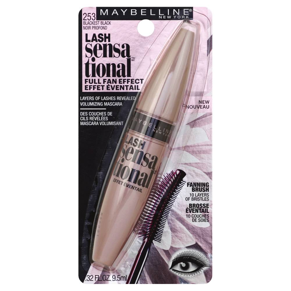 Maybelline Lash Sensational Washable Mascara 253 Blackest Black